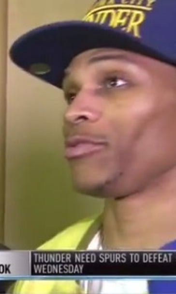 Westbrook laughs at reporter who asks if he's a Spurs fan